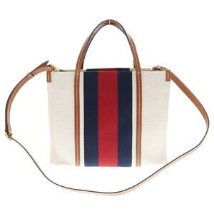 Gucci Interlocking Bag Canvas GG White Ivory Tote Shoulder